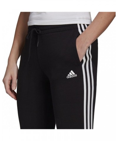 Women's Plus Size Essentials Fleece Tapered Cuff Pants Black/White $14.20 Pants