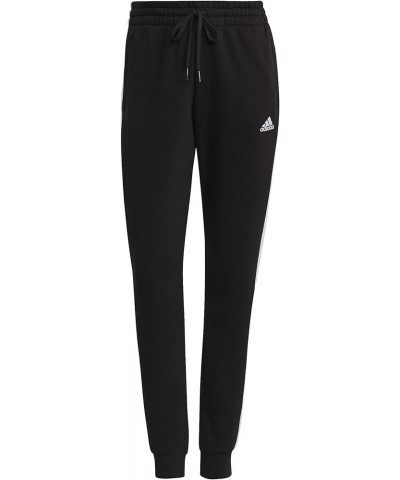 Women's Plus Size Essentials Fleece Tapered Cuff Pants Black/White $14.20 Pants