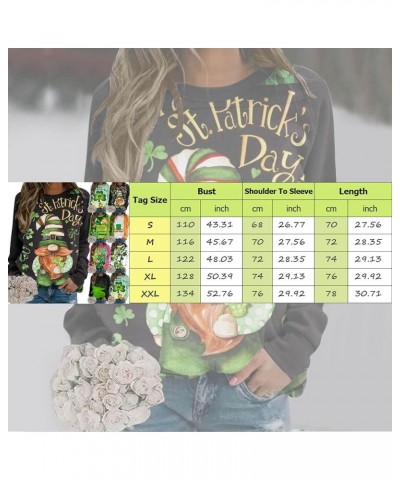 St Patricks Day Shirt Women Long Sleeve Crewneck Sweatshirts Casual Funny St. Patrick's Irish Shamrock Shirts Tops Z33-ag $7....