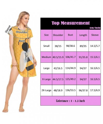 Women's PJ Nightshirt, Short Sleeves Nightgown Sleepwear Lingerie Sleep Dress(S-2XL) Multi 16 $11.48 Sleep & Lounge