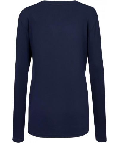 Women's Standard Long Sleeve Attack Tee Navy $10.75 Activewear