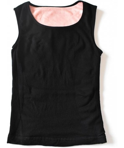 Womens Cotton Thermal Fleece Lined Underwear Tops Cami Tank Top Vest Black $13.67 Underwear