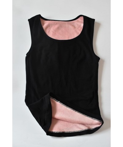 Womens Cotton Thermal Fleece Lined Underwear Tops Cami Tank Top Vest Black $13.67 Underwear