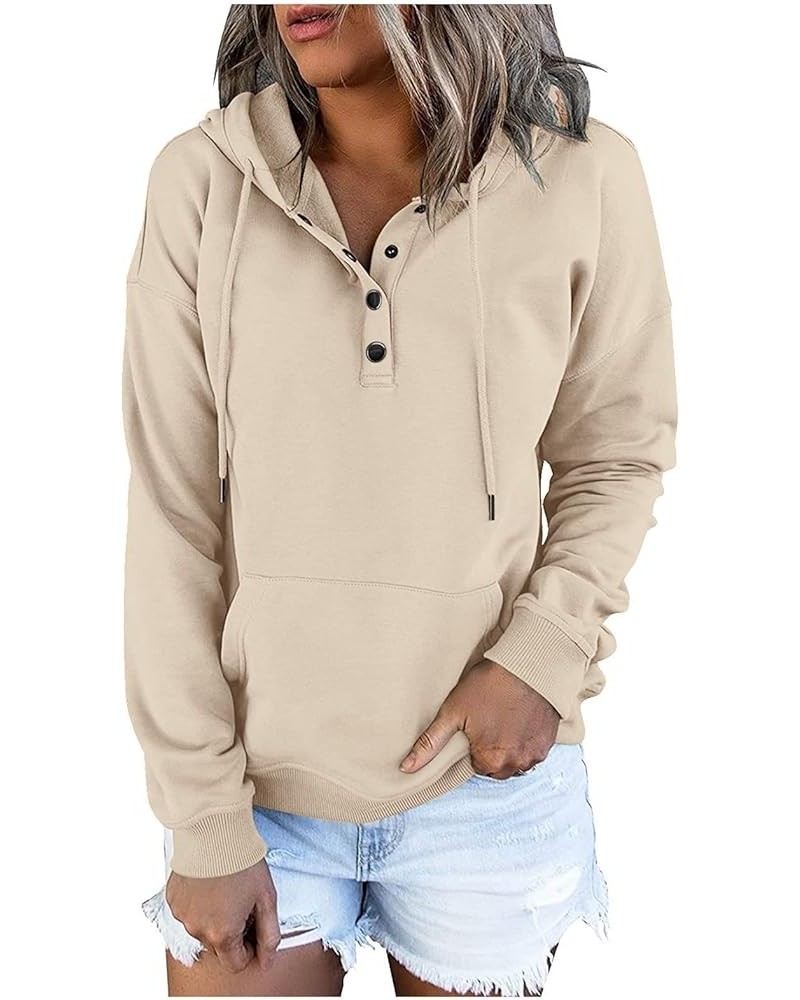 Hoodies for Women Oversized Hooded Sweatshirt Drawstring Waffle Long Sleeve Shirts Causal Trendy Tops Fall Clothes 1-khaki $1...