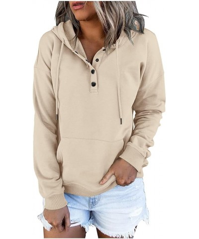 Hoodies for Women Oversized Hooded Sweatshirt Drawstring Waffle Long Sleeve Shirts Causal Trendy Tops Fall Clothes 1-khaki $1...