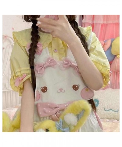 Women's Sweet Lolita Blouse Tops Rabbit Ears Collared Buttons Down Shirt Yellow $11.07 Blouses