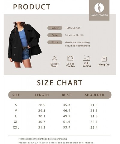 Women's Lapel Collar Trench Coat Long Sleeve Button Down Oversized Jackets with Pockets Brown $13.25 Coats