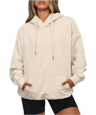 Hoodies for Women Trendy Y2K Oversize Plain Long Sleeve Sweatshirts Casual Hood With Pocket Workout Outdoor Hoodies 02camel $...