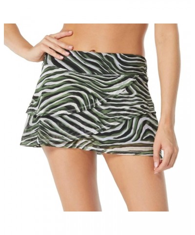 Mesh Layer Swim Skort — Sway Swimsuit Skirt with Attached Boy Short Wild Zebra $17.63 Swimsuits