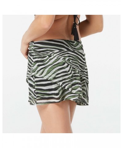 Mesh Layer Swim Skort — Sway Swimsuit Skirt with Attached Boy Short Wild Zebra $17.63 Swimsuits