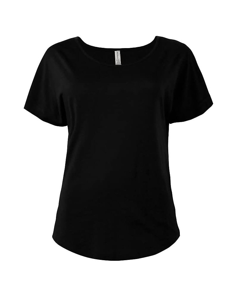 Delta Platinum Women's CVC Dolman Tear Away Tee Black $7.82 T-Shirts