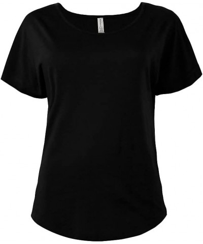 Delta Platinum Women's CVC Dolman Tear Away Tee Black $7.82 T-Shirts