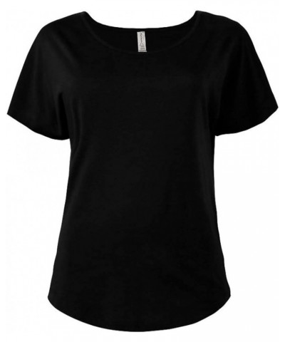 Delta Platinum Women's CVC Dolman Tear Away Tee Black $7.82 T-Shirts