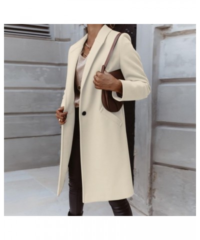 Women's Winter Coats Blouse Thin Coat Trench Long Jacket Ladies Slim Long Belt Elegant Trench Coat for Women 2023 Beige-d $18...