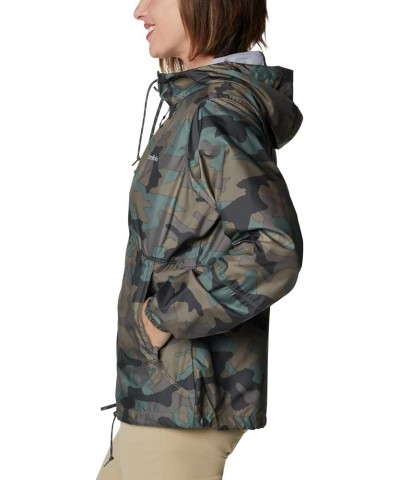 Women's Flash Forward Printed Windbreaker Cypress Trad Camo Print $25.75 Jackets