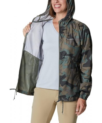 Women's Flash Forward Printed Windbreaker Cypress Trad Camo Print $25.75 Jackets