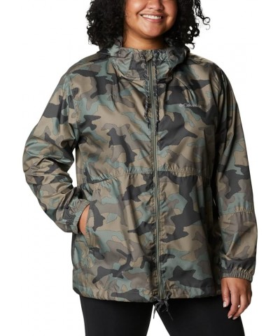 Women's Flash Forward Printed Windbreaker Cypress Trad Camo Print $25.75 Jackets