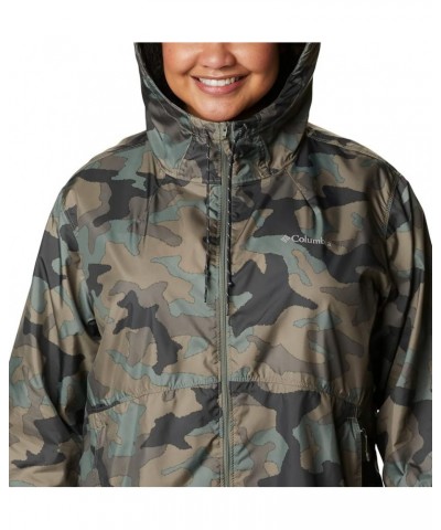 Women's Flash Forward Printed Windbreaker Cypress Trad Camo Print $25.75 Jackets