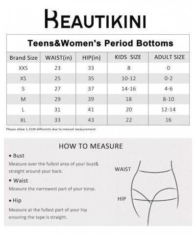 Period Swimwear Leakproof Menstrual Bathing Suit 3.9" High Waisted Swim Board Shorts with Pockets for Girls Moonlit Ocean $15...