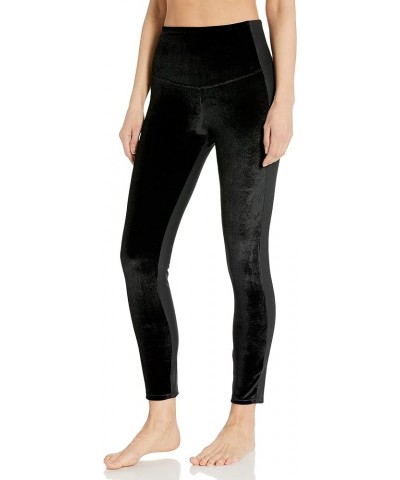 Velvet Front Panel Legging Underwear Black $16.37 Activewear