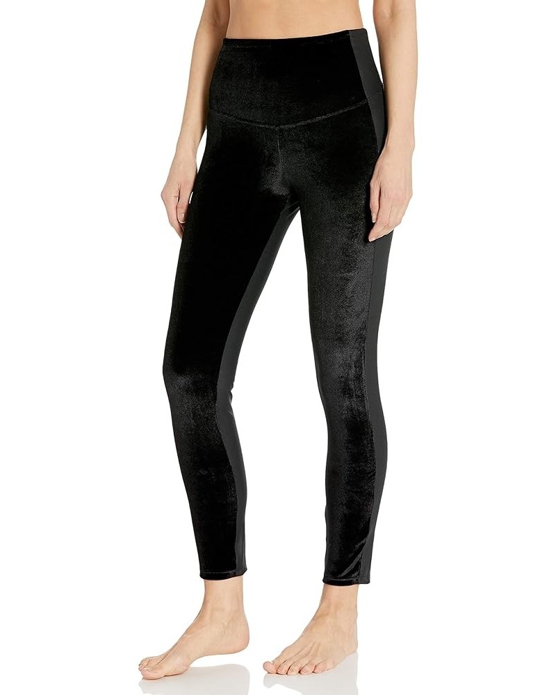 Velvet Front Panel Legging Underwear Black $16.37 Activewear