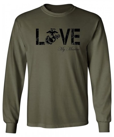 Love My Marine Long Sleeve Tee in Military Green Military Green $14.72 T-Shirts