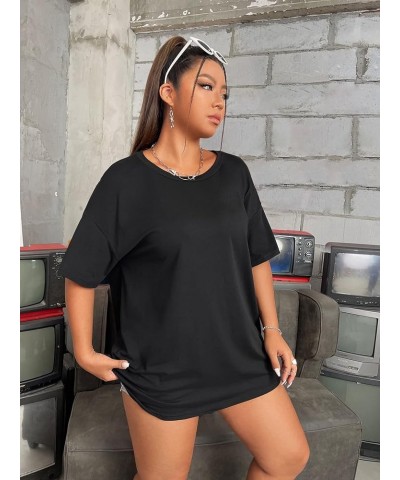 Women's Plus Size Butterfly Embroidered Cut Out Back Half Sleeve T Shirt Casual Tee Tops Black Appliques $14.84 T-Shirts