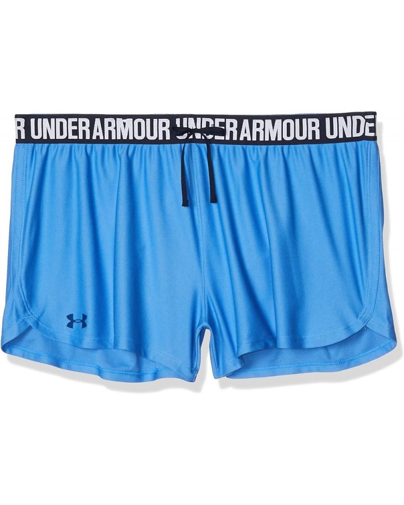 Women's UA Play Up Shorts Water/Midnight Navy/Metallic Silver $10.55 Activewear