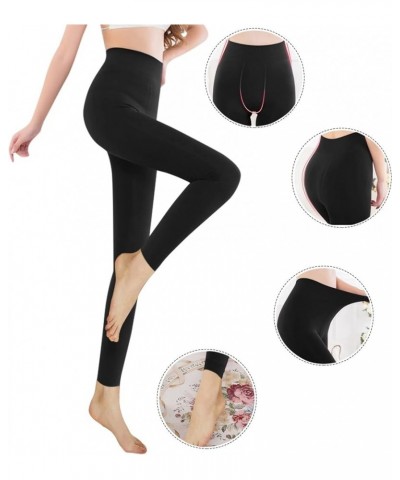 Stirrup Leggings for Women Plus Size Thermal Tummy Control Tights Fleece Lined Seamless High Waist Workout Pants A02black $6....