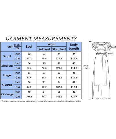 Womens Boho Peasant Ruffle Stretchy Short Sleeve Long Dress Blue $26.78 Dresses