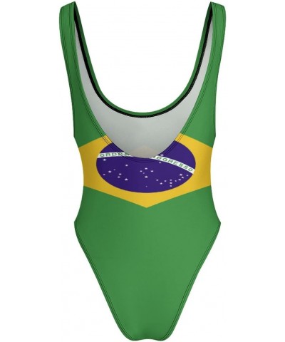 Women One-Piece Swimsuit Brazil Flag Sexy Beach Bikini XL $13.23 Swimsuits