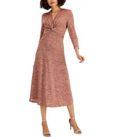 Women's Knot Front Midi Dress Anise Combo $25.84 Dresses