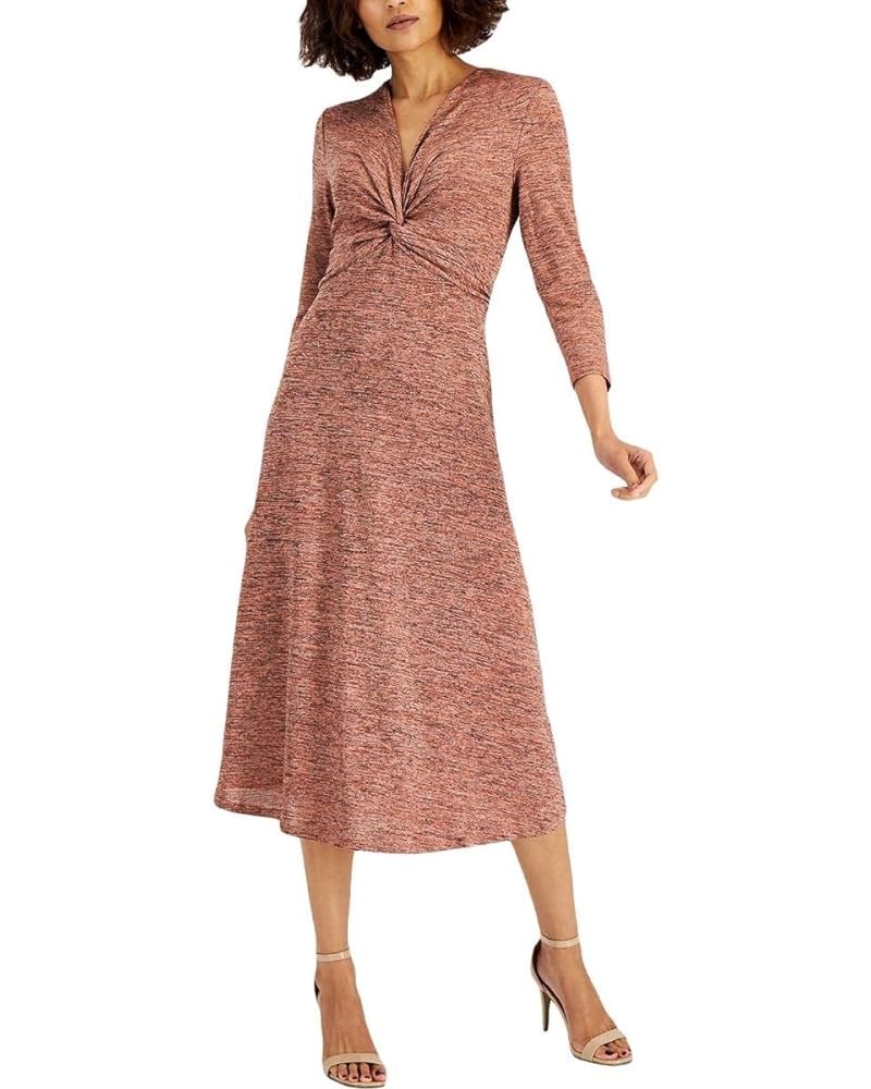 Women's Knot Front Midi Dress Anise Combo $25.84 Dresses