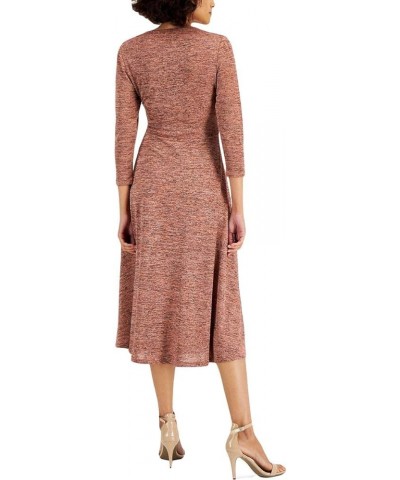 Women's Knot Front Midi Dress Anise Combo $25.84 Dresses