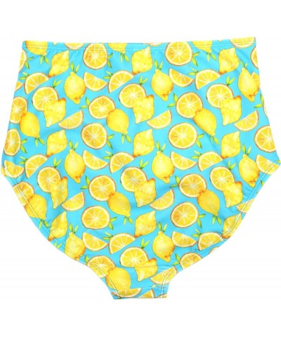 Women's High Waisted Swim Bottoms with UPF 50+ Sun Protection Lemons $23.19 Swimsuits