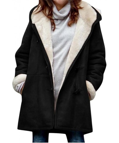 Winter Jackets For Women Casual Fluzzy Fleece Open Front Teddy Coat Comfy Plush Long Sleeve Sherpa Lined Shearling Cardigan A...