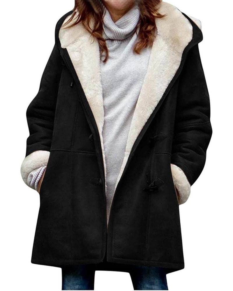 Winter Jackets For Women Casual Fluzzy Fleece Open Front Teddy Coat Comfy Plush Long Sleeve Sherpa Lined Shearling Cardigan A...