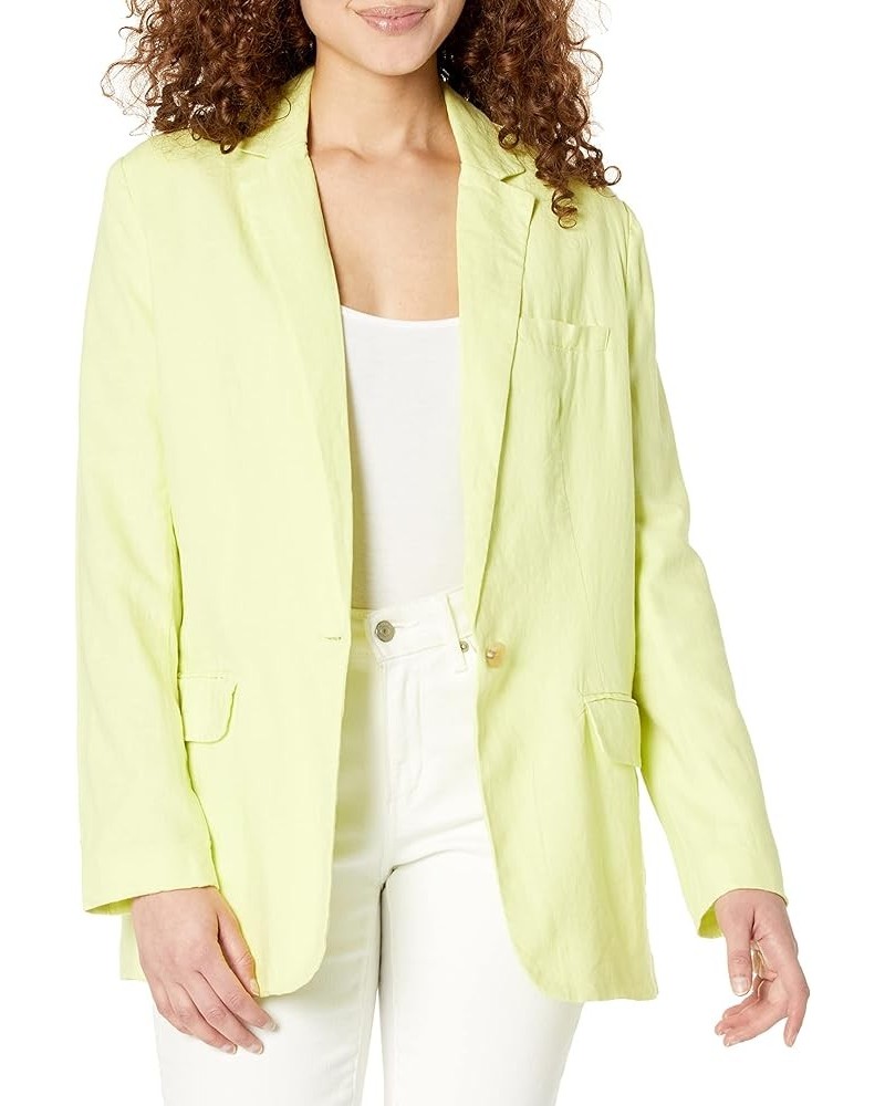 Women's Linen on The Edge Blazer Sunny Lime $34.18 Blazers