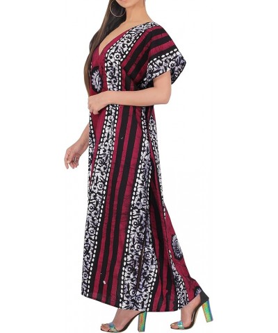 Women's Batik Caftan House Dashiki Dress Kaftan Loungewear Nightshirts for Women Sleepwear Plus size Pink, Circle $13.63 Slee...