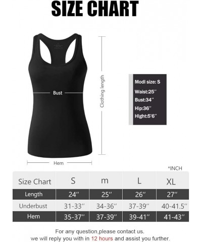 Workout Tank Tops for Women Racerback Yoga Tanks Basic Athletic Activewear-4 Packs Black/White/Gray/Wine Red $14.40 Activewear