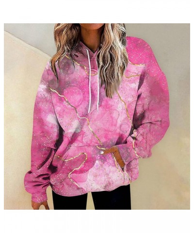 Lightweight Hoodie Women Long Sleeve Drawstring Fall Hoodies Pullover Tie Dye Oversized Long Baggy T Shirts Outfits X81-hot P...