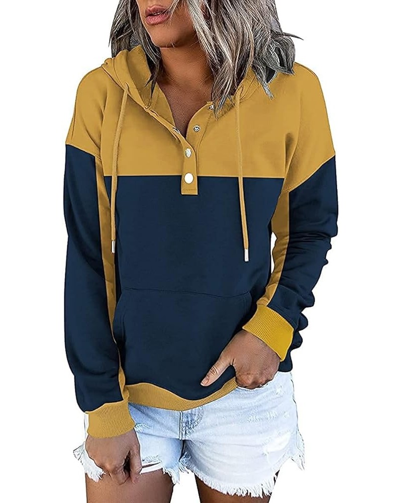 Womens Hoodies Sweatshirts with Kangaroo Pockets 7-yellow $23.19 Hoodies & Sweatshirts