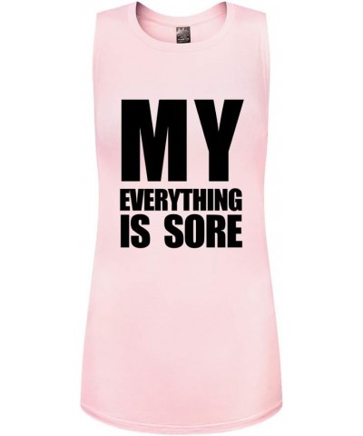 Workout Tank Tops for Women-Womens Funny Saying Fitness Gym Sleeveless Racerback Shirts Vwt-pink $10.58 Activewear