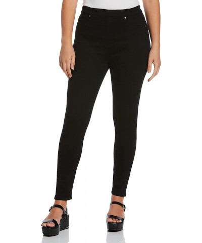 Women's Pull-on Skinny Fit Ankle Jeans Black $11.56 Jeans