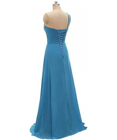 Women's One Shoulder Chiffon Floor-Length Evening Formal Prom Dresses Long Lavender $36.26 Dresses