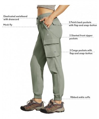 Women's Cargo Hiking Jogger Pants with Multi Pockets Quick Dry Water Resistant Travel Pants Elastic Waist Sage Green $25.64 A...