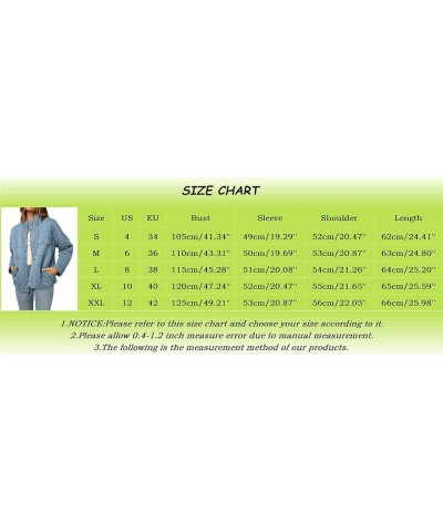 Womens Quilted Puffer Jackets Lightweight Baggy Zipper Button Short Padded Down Coats Warm Outwear Tops with Pockets 02-blue ...