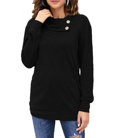 Women's Fall Long Sleeve Tops O-Neck Patchwork Basic T-Shirts Blouse Tunic Tops with Thumb Holes Zzz Black $11.25 T-Shirts